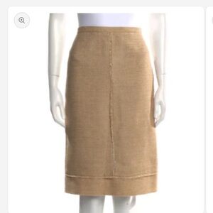 Fendi Tan Pencil Skirt